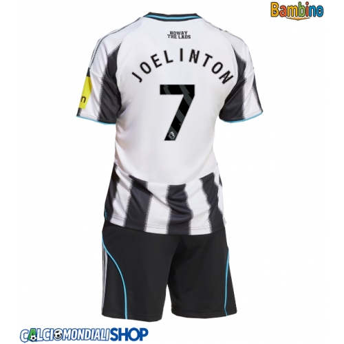 Maglie da calcio Newcastle United Joelinton #7 Prima Maglia Bambino 2025-26 Manica Corta + Pantaloni corti)